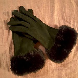 Vintage Faux Fur Gloves